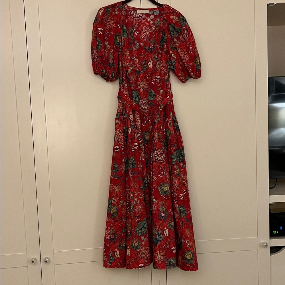 Ulla Johnson Red Floral Dress